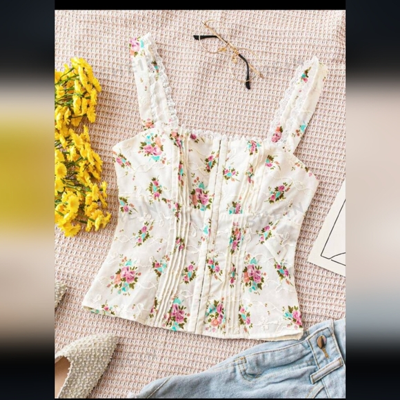 Floral Corset Top - Picture 3 of 8